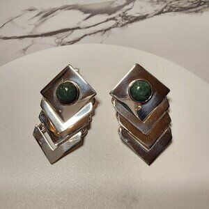 925 Geometric Drop Earrings